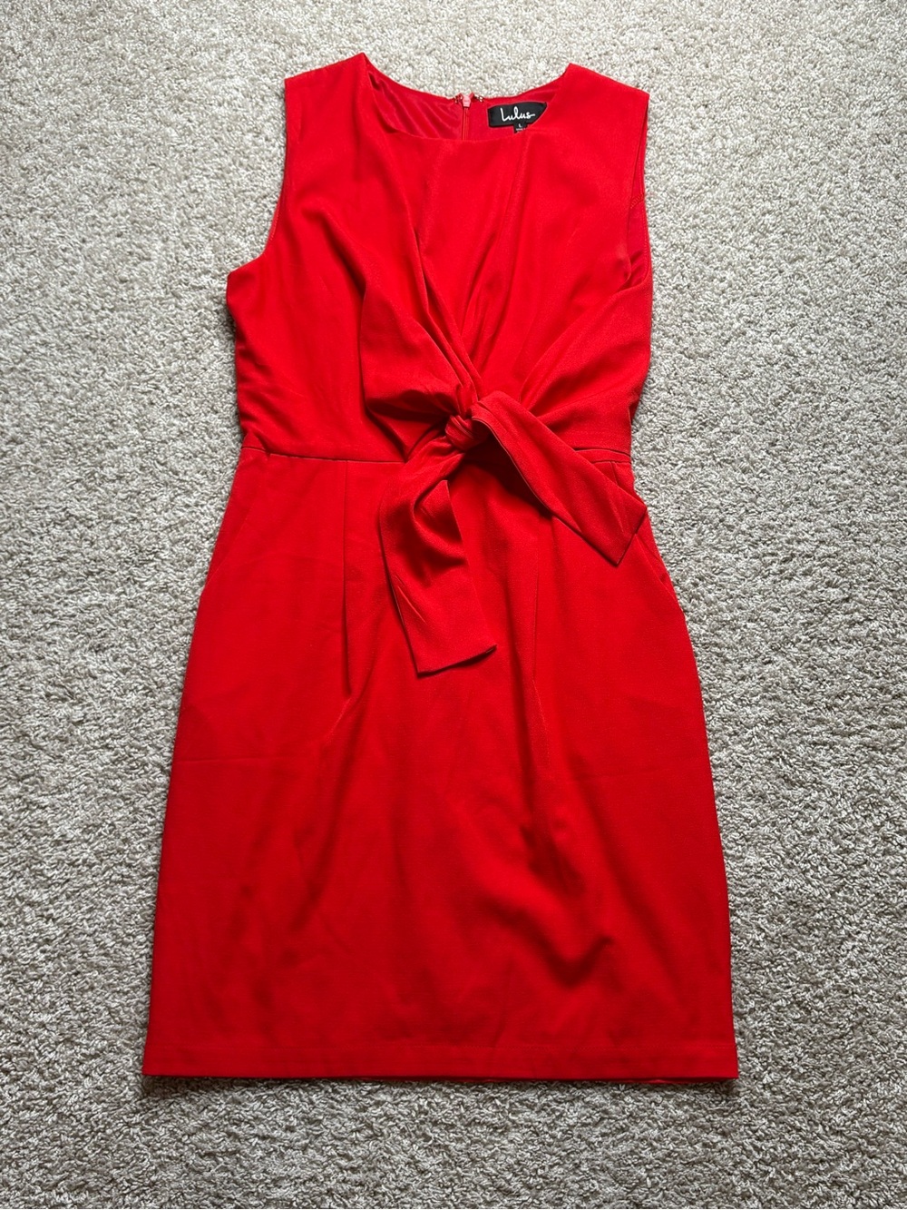 Lulus Zealous Love Tie-Front Midi Dress
